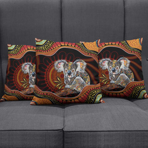 Indigenous Koala Australia Pillow Cover Australian Aboriginal Art Proud