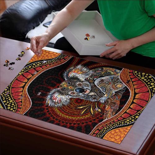 Indigenous Koala Australia Puzzle Australian Aboriginal Art Proud