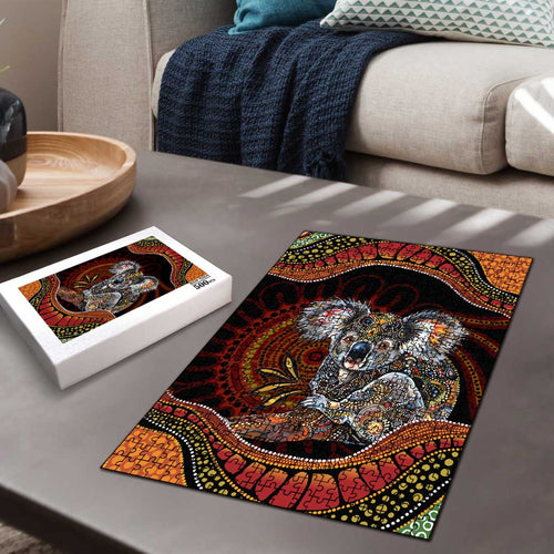 Indigenous Koala Australia Puzzle Australian Aboriginal Art Proud