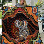 Indigenous Koala Australia Quilt Australian Aboriginal Art Proud