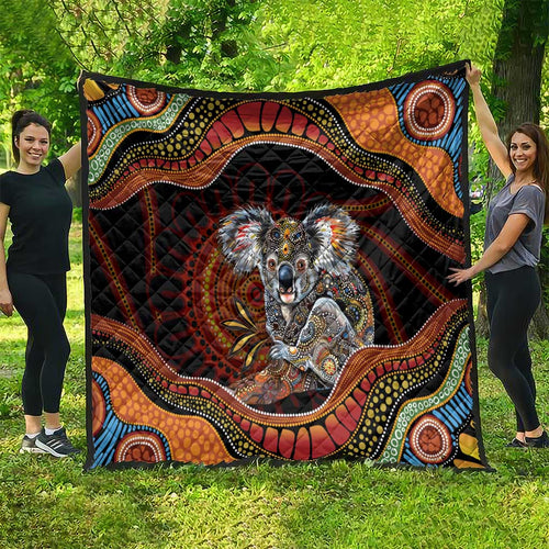 Indigenous Koala Australia Quilt Australian Aboriginal Art Proud