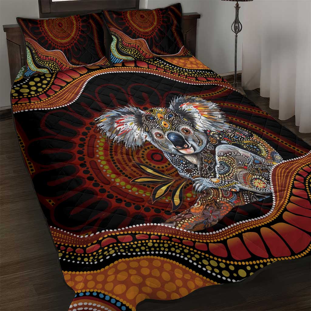 Indigenous Koala Australia Quilt Bed Set Australian Aboriginal Art Proud