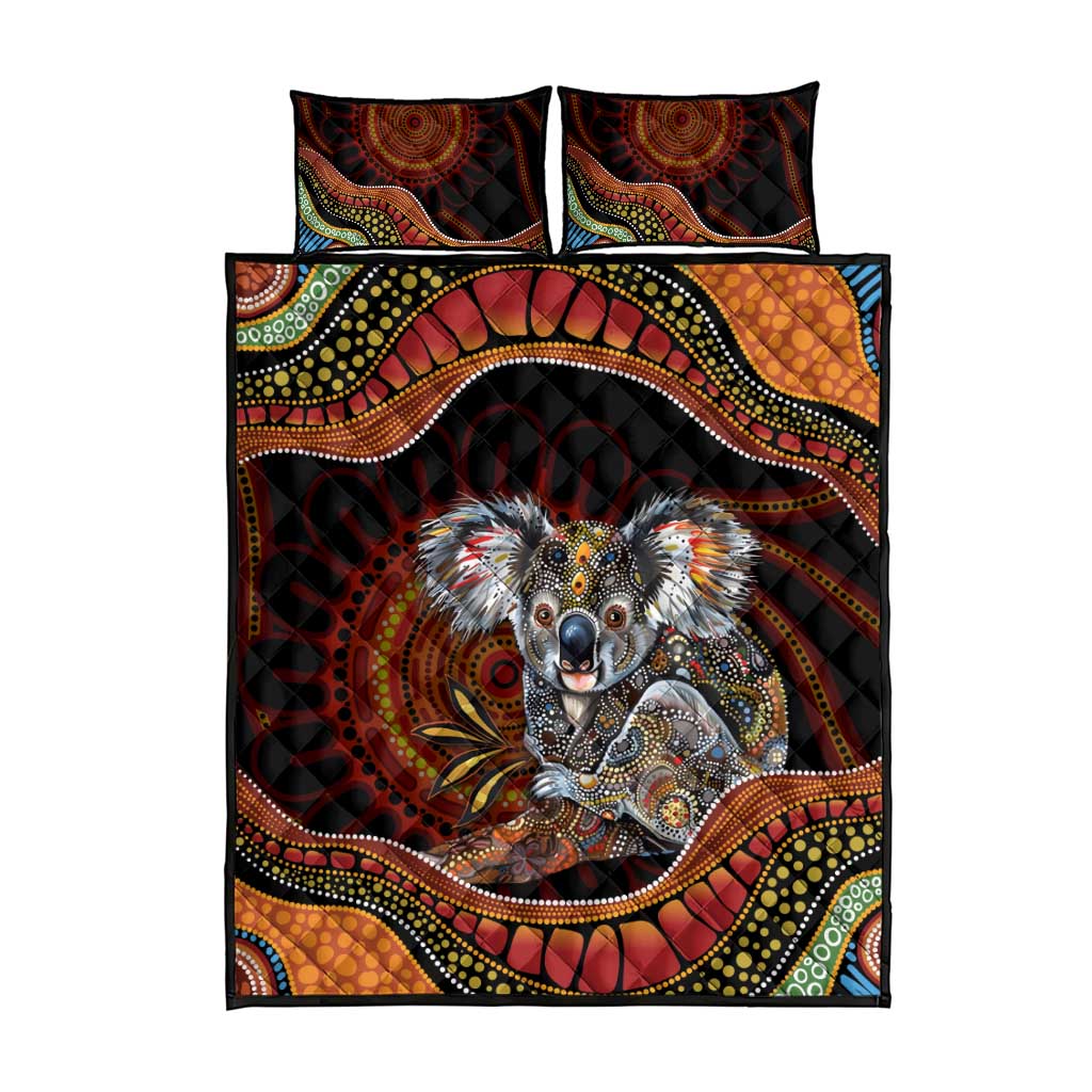 Indigenous Koala Australia Quilt Bed Set Australian Aboriginal Art Proud