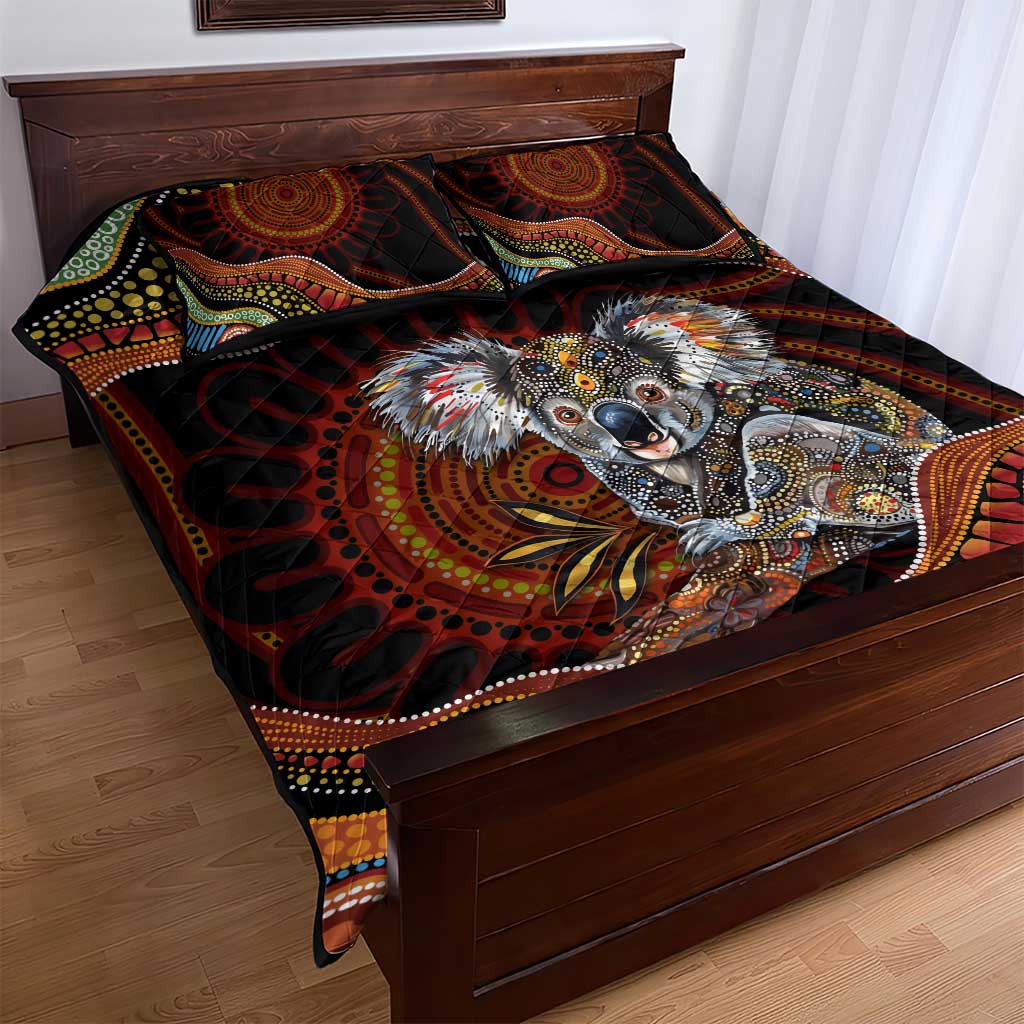 Indigenous Koala Australia Quilt Bed Set Australian Aboriginal Art Proud