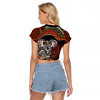 Indigenous Koala Australia Raglan Cropped T Shirt Australian Aboriginal Art Proud