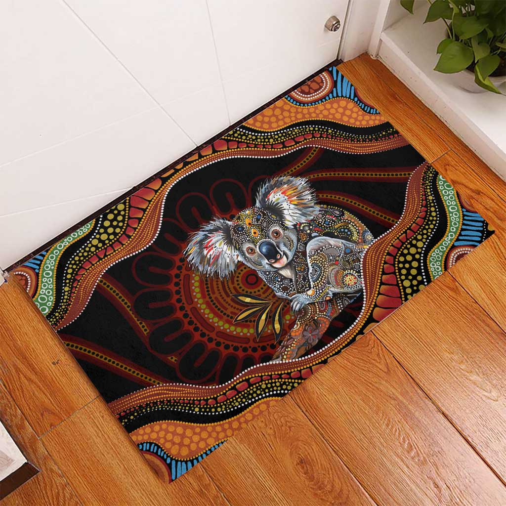 Indigenous Koala Australia Rubber Doormat Australian Aboriginal Art Proud