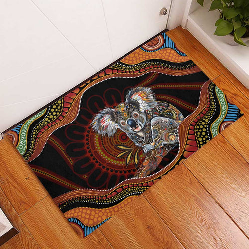 Indigenous Koala Australia Rubber Doormat Australian Aboriginal Art Proud