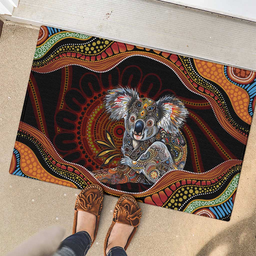 Indigenous Koala Australia Rubber Doormat Australian Aboriginal Art Proud