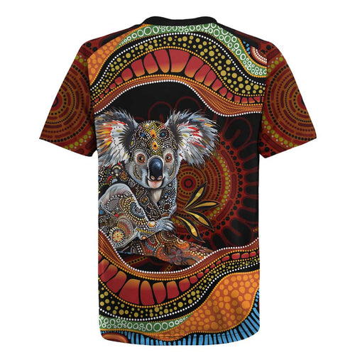 Indigenous Koala Australia Rugby Jersey Australian Aboriginal Art Proud