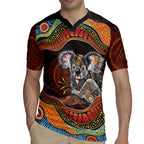 Indigenous Koala Australia Rugby Jersey Australian Aboriginal Art Proud
