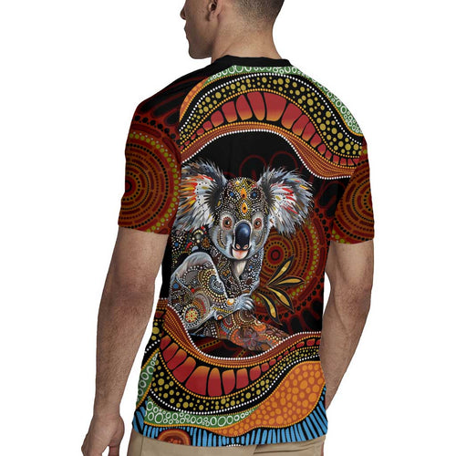 Indigenous Koala Australia Rugby Jersey Australian Aboriginal Art Proud