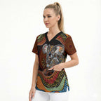 Indigenous Koala Australia Scrub Top Australian Aboriginal Art Proud