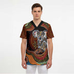Indigenous Koala Australia Scrub Top Australian Aboriginal Art Proud