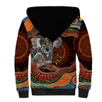 Indigenous Koala Australia Sherpa Hoodie Australian Aboriginal Art Proud