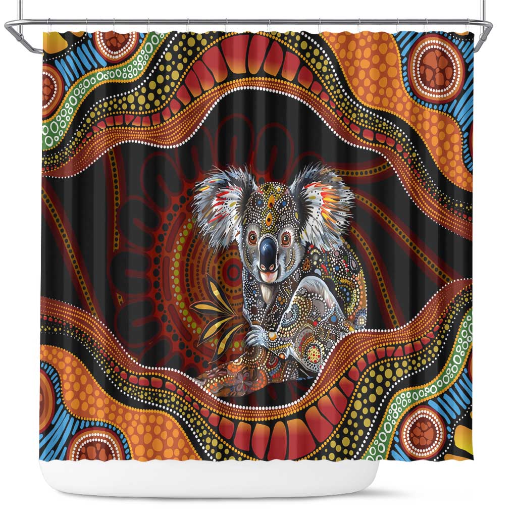 Indigenous Koala Australia Shower Curtain Australian Aboriginal Art Proud