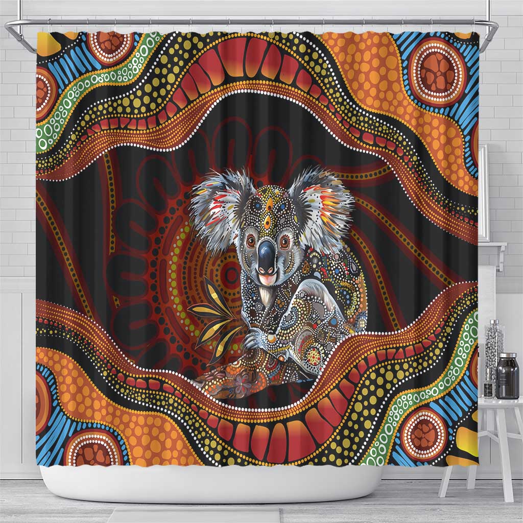 Indigenous Koala Australia Shower Curtain Australian Aboriginal Art Proud