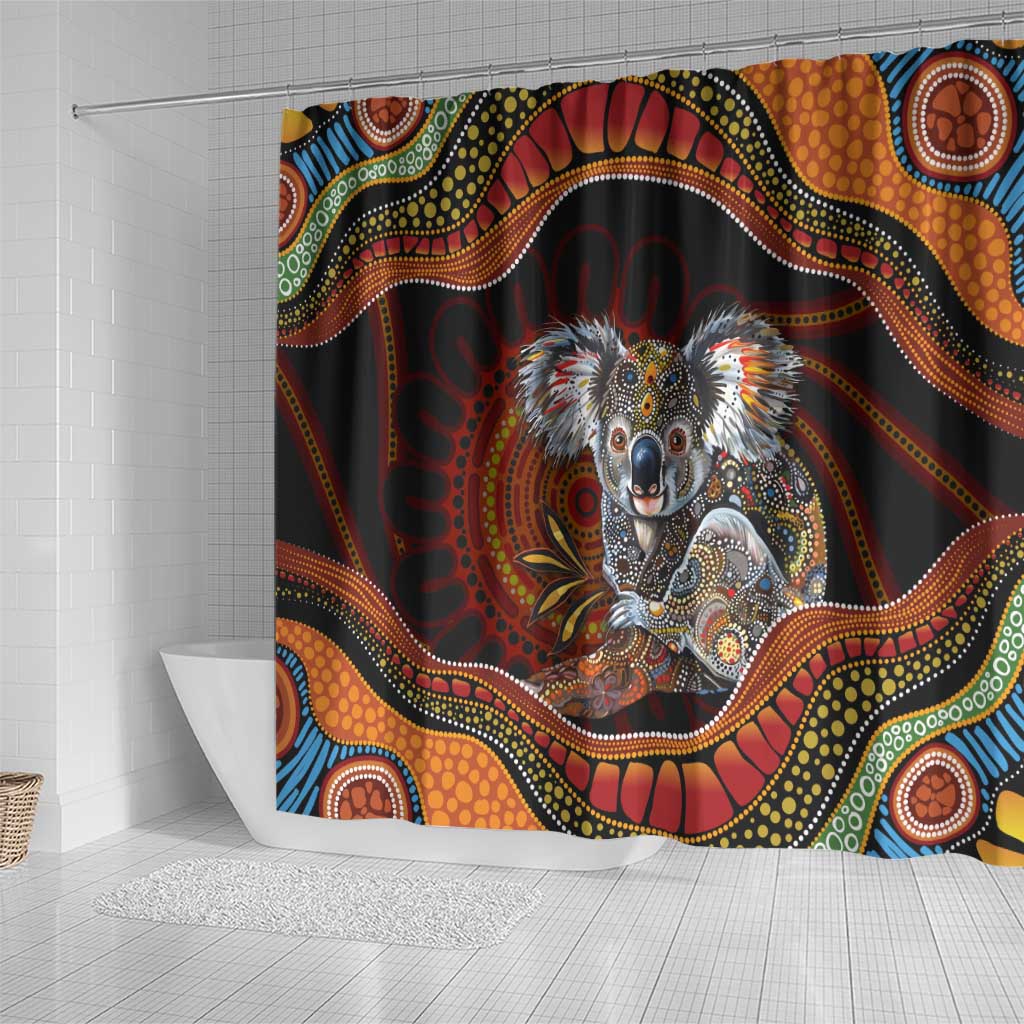 Indigenous Koala Australia Shower Curtain Australian Aboriginal Art Proud