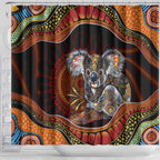 Indigenous Koala Australia Shower Curtain Australian Aboriginal Art Proud