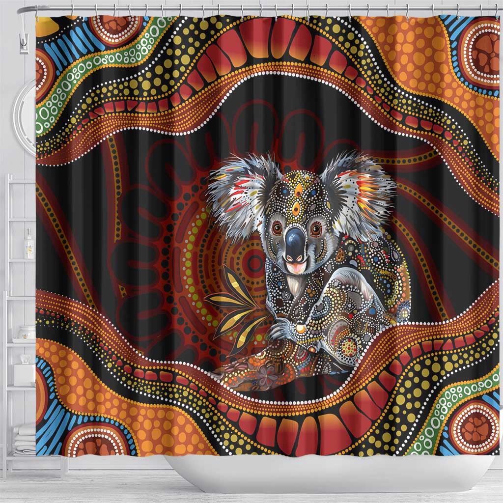 Indigenous Koala Australia Shower Curtain Australian Aboriginal Art Proud