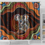 Indigenous Koala Australia Shower Curtain Australian Aboriginal Art Proud