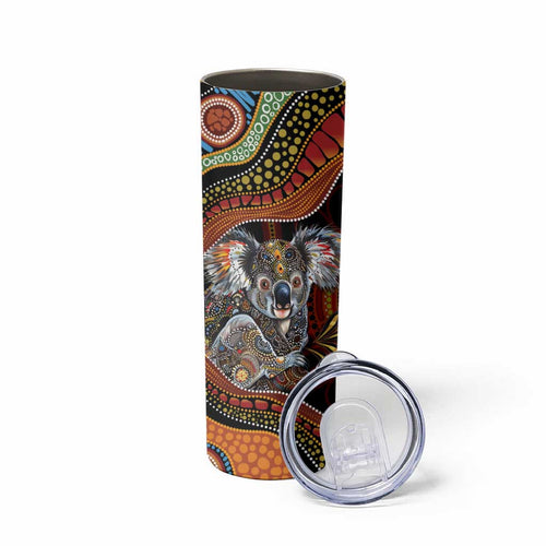 Indigenous Koala Australia Skinny Tumbler Australian Aboriginal Art Proud