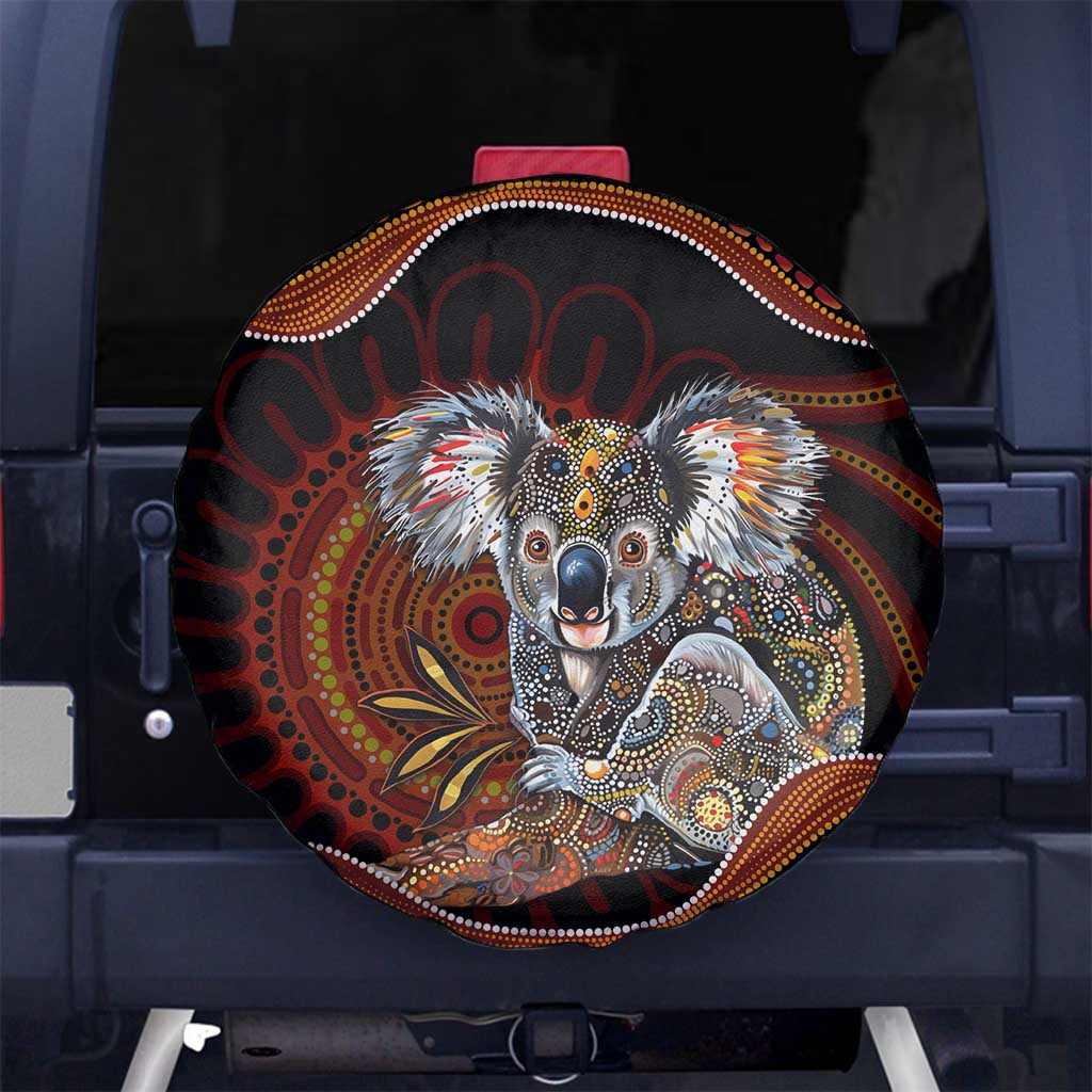 Indigenous Koala Australia Spare Tire Cover Australian Aboriginal Art Proud