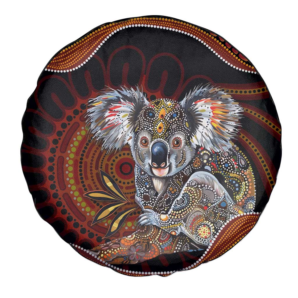 Indigenous Koala Australia Spare Tire Cover Australian Aboriginal Art Proud