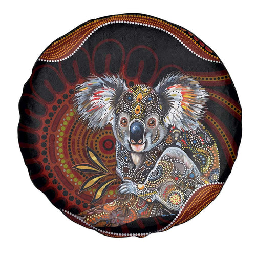 Indigenous Koala Australia Spare Tire Cover Australian Aboriginal Art Proud