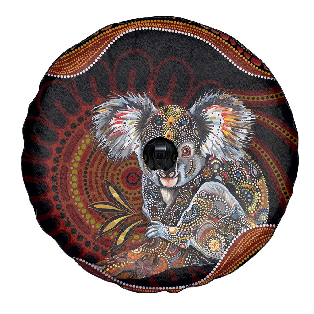 Indigenous Koala Australia Spare Tire Cover Australian Aboriginal Art Proud