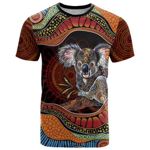 Indigenous Koala Australia T Shirt Australian Aboriginal Art Proud