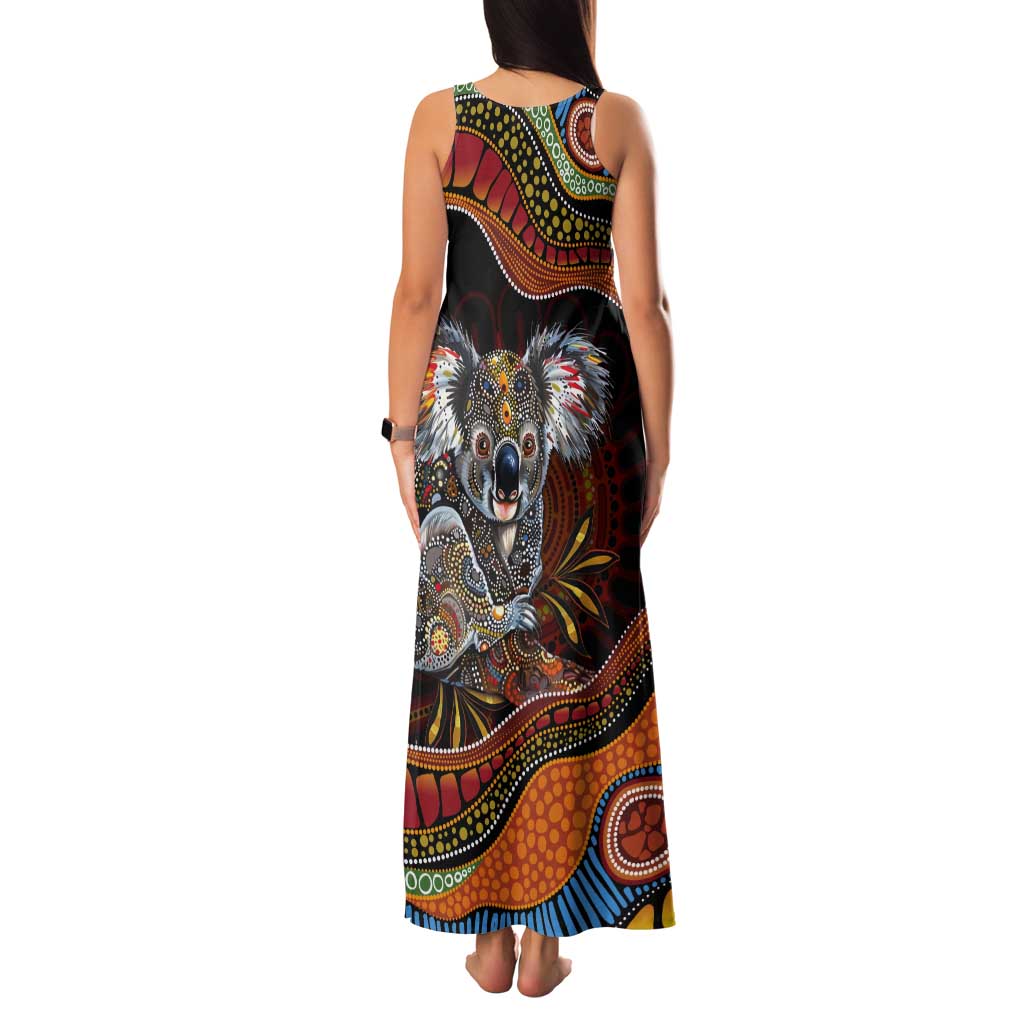 Indigenous Koala Australia Tank Maxi Dress Australian Aboriginal Art Proud