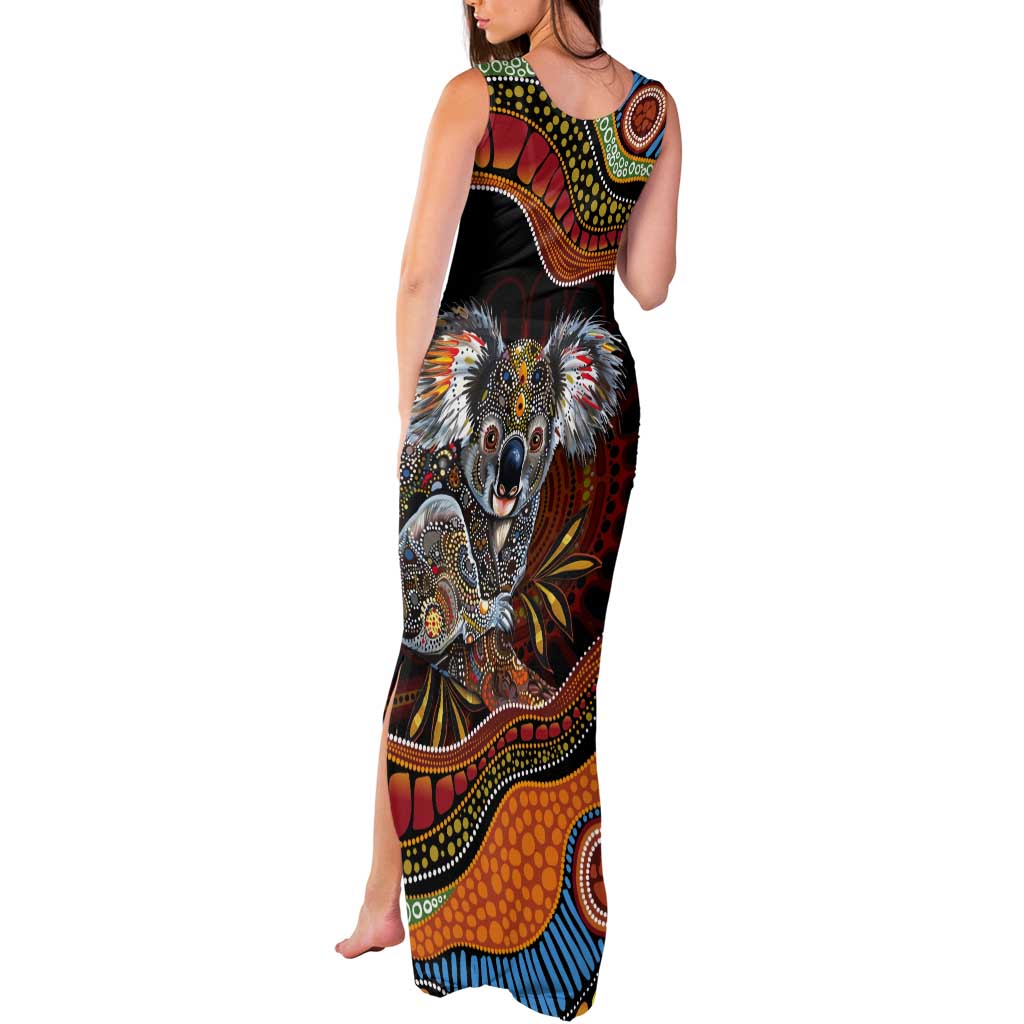 Indigenous Koala Australia Tank Maxi Dress Australian Aboriginal Art Proud