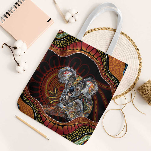 Indigenous Koala Australia Tote Bag Australian Aboriginal Art Proud