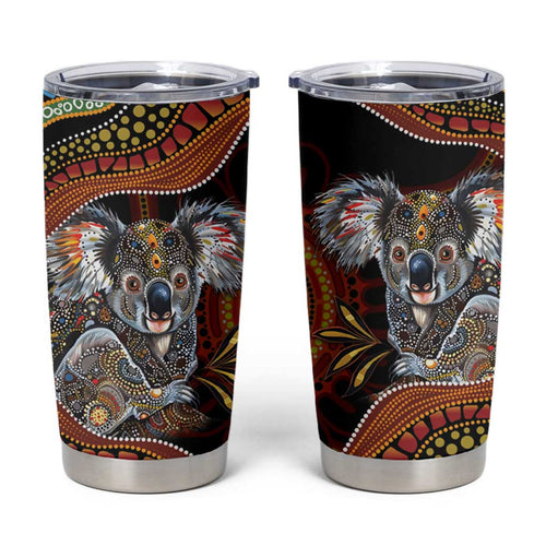 Indigenous Koala Australia Tumbler Cup Australian Aboriginal Art Proud
