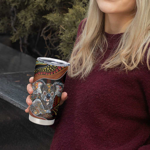 Indigenous Koala Australia Tumbler Cup Australian Aboriginal Art Proud