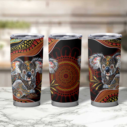 Indigenous Koala Australia Tumbler Cup Australian Aboriginal Art Proud