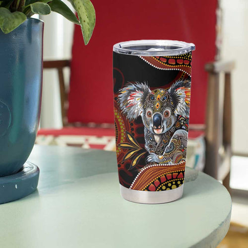 Indigenous Koala Australia Tumbler Cup Australian Aboriginal Art Proud