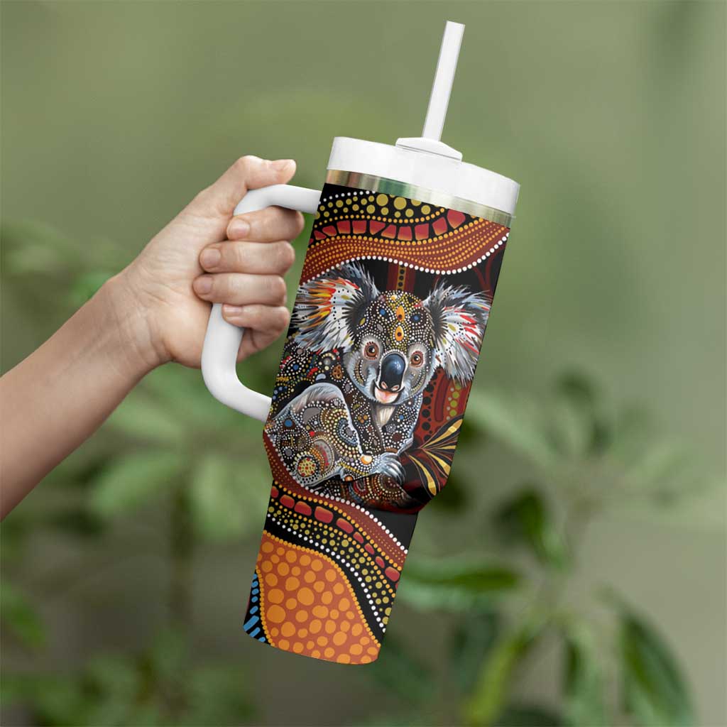 Indigenous Koala Australia Tumbler With Handle Australian Aboriginal Art Proud