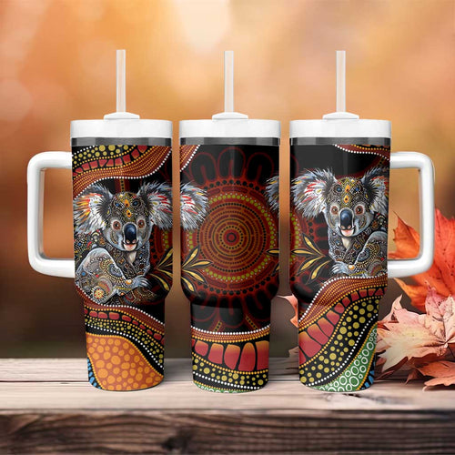 Indigenous Koala Australia Tumbler With Handle Australian Aboriginal Art Proud
