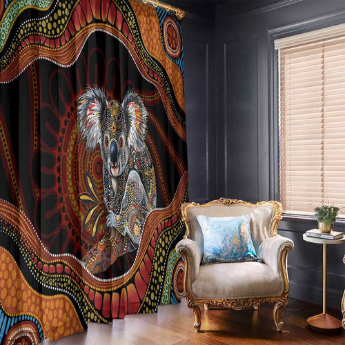 Indigenous Koala Australia Window Curtain Australian Aboriginal Art Proud