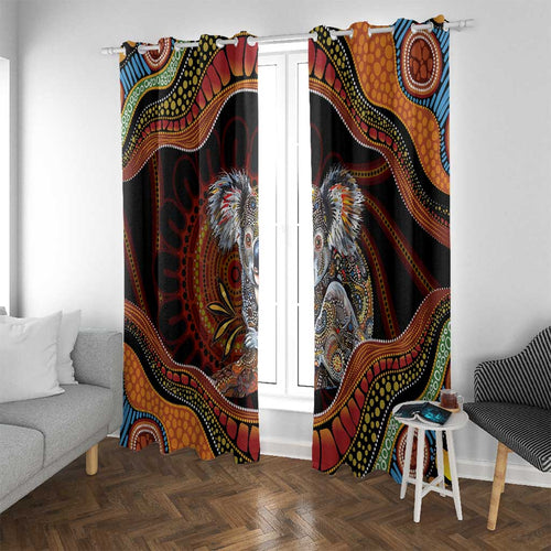Indigenous Koala Australia Window Curtain Australian Aboriginal Art Proud