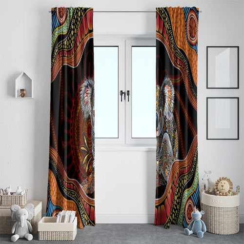 Indigenous Koala Australia Window Curtain Australian Aboriginal Art Proud