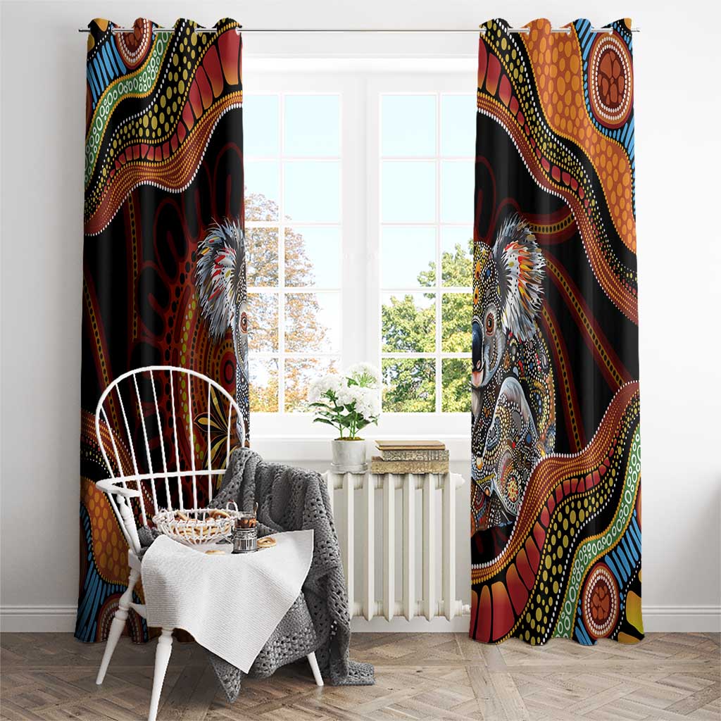 Indigenous Koala Australia Window Curtain Australian Aboriginal Art Proud