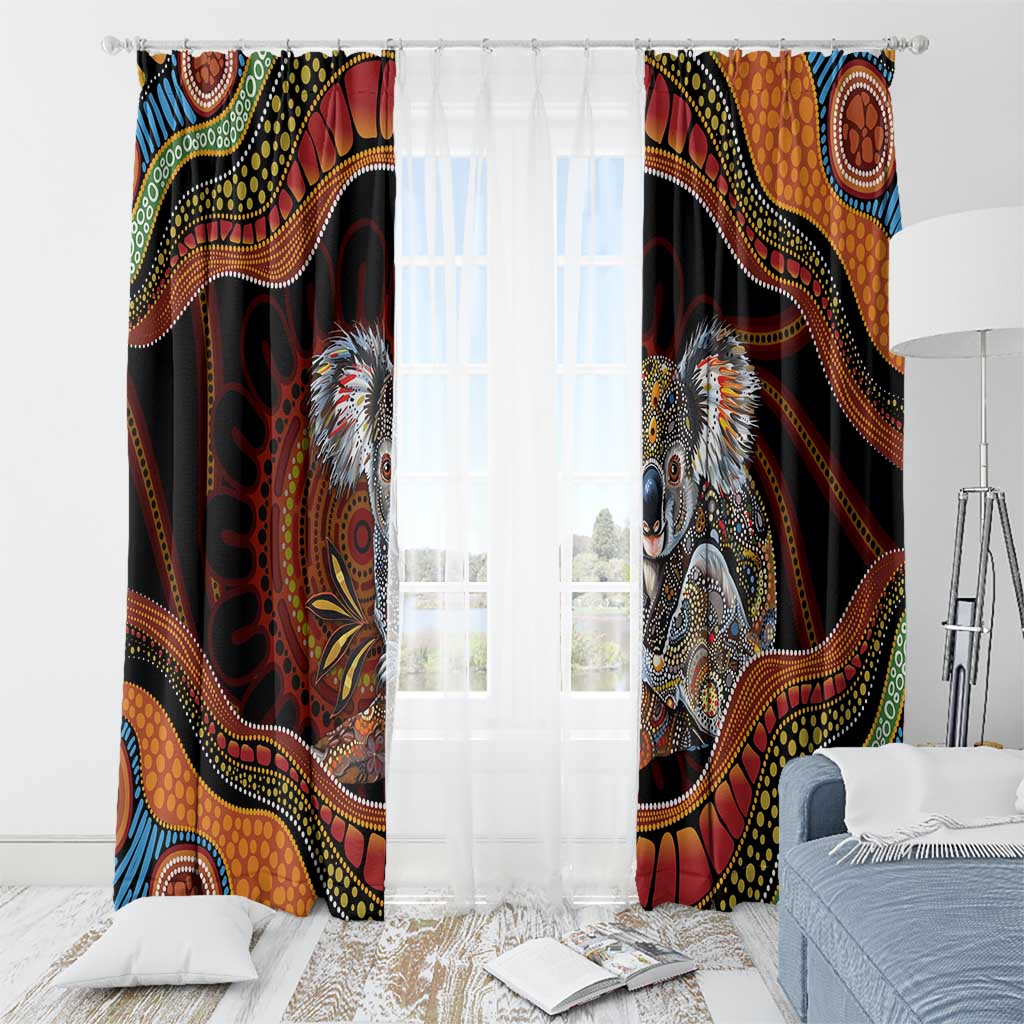 Indigenous Koala Australia Window Curtain Australian Aboriginal Art Proud