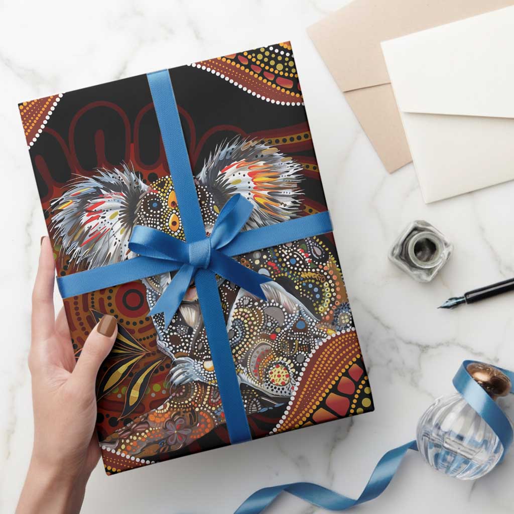 Indigenous Koala Australia Wrapping Paper Australian Aboriginal Art Proud