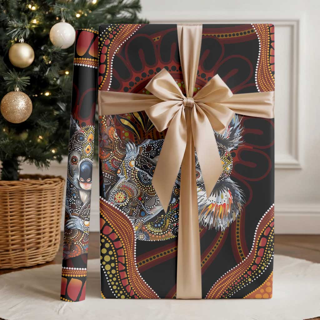 Indigenous Koala Australia Wrapping Paper Australian Aboriginal Art Proud