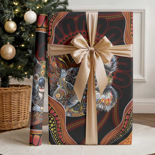 Indigenous Koala Australia Wrapping Paper Australian Aboriginal Art Proud