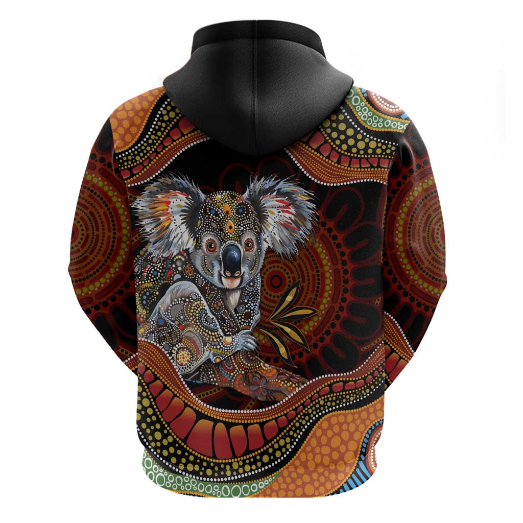 Indigenous Koala Australia Zip Hoodie Australian Aboriginal Art Proud