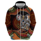 Indigenous Koala Australia Zip Hoodie Australian Aboriginal Art Proud