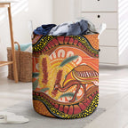Indigenous Emu Australia Laundry Basket Australian Bottlebrushes Aboriginal Art Proud